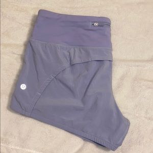 4”Lululemon speed up shorts lilac/ lavender purple